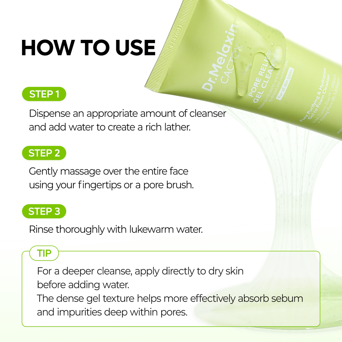 [CLEARANCE SALE] CACTOX Pore Relief Gel Cleanser