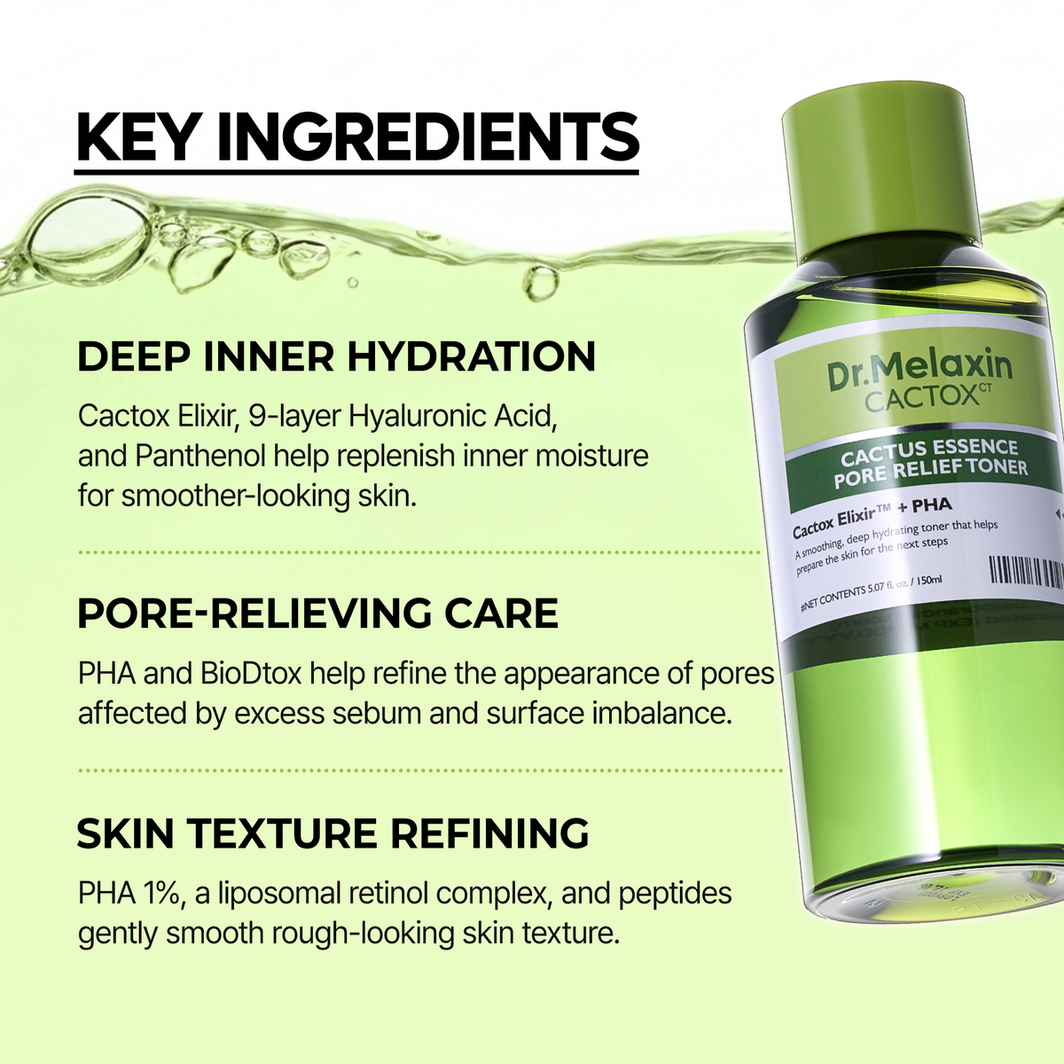 [CLEARANCE SALE] CACTOX Essence Pore Relief Toner