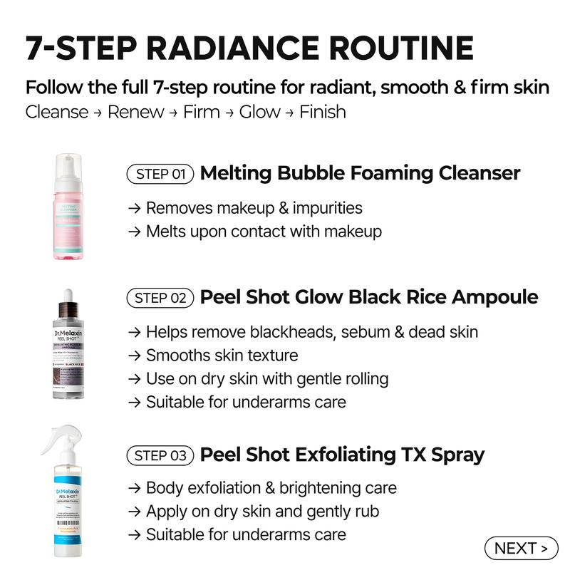 Dr. Melaxin 7-Step Radiance Routine Set | Ultimate Glass Skin Glow